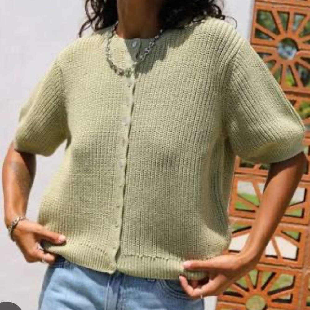 NWT Sonderhaus short sleeve cardigan